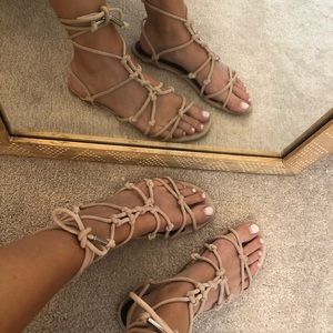 Rebecca Minkoff lace up sandals 8